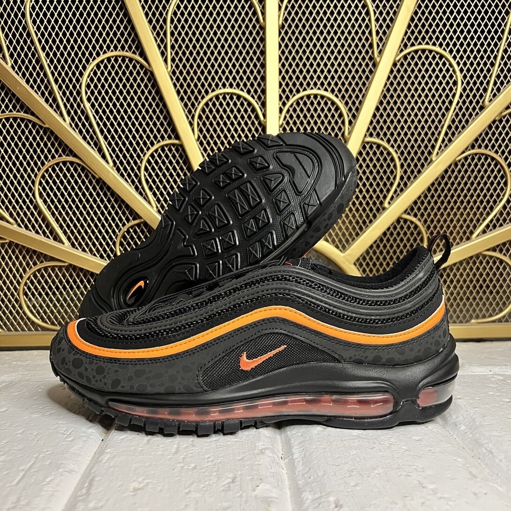Nike Air Max 97 Safari Black Orange GS Running DX3088-001 Size Women's 5.5 4Y